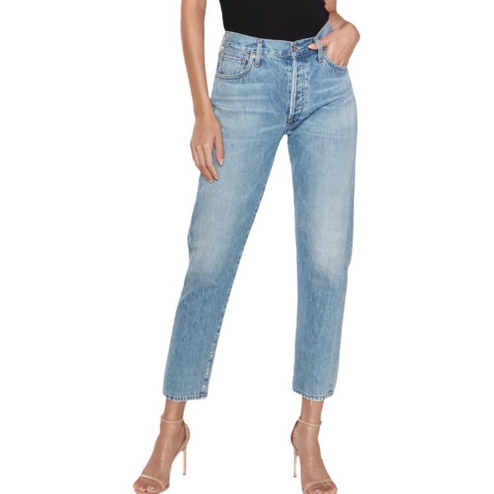 Citizens of Humanity Liya High Rise Cropped Straight Fit Jeans